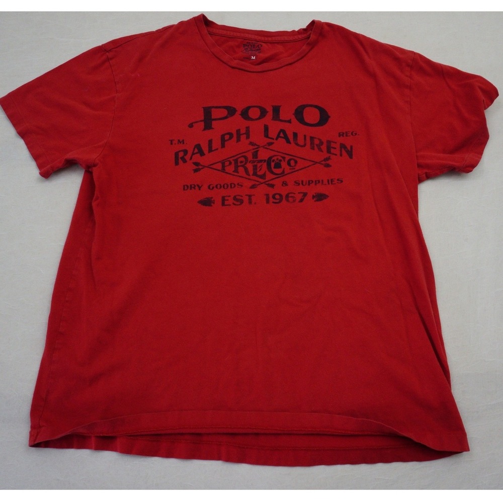 Polo Ralph Lauren Graphic T-Shirt Crew Neck Short Sleeve Red Medium